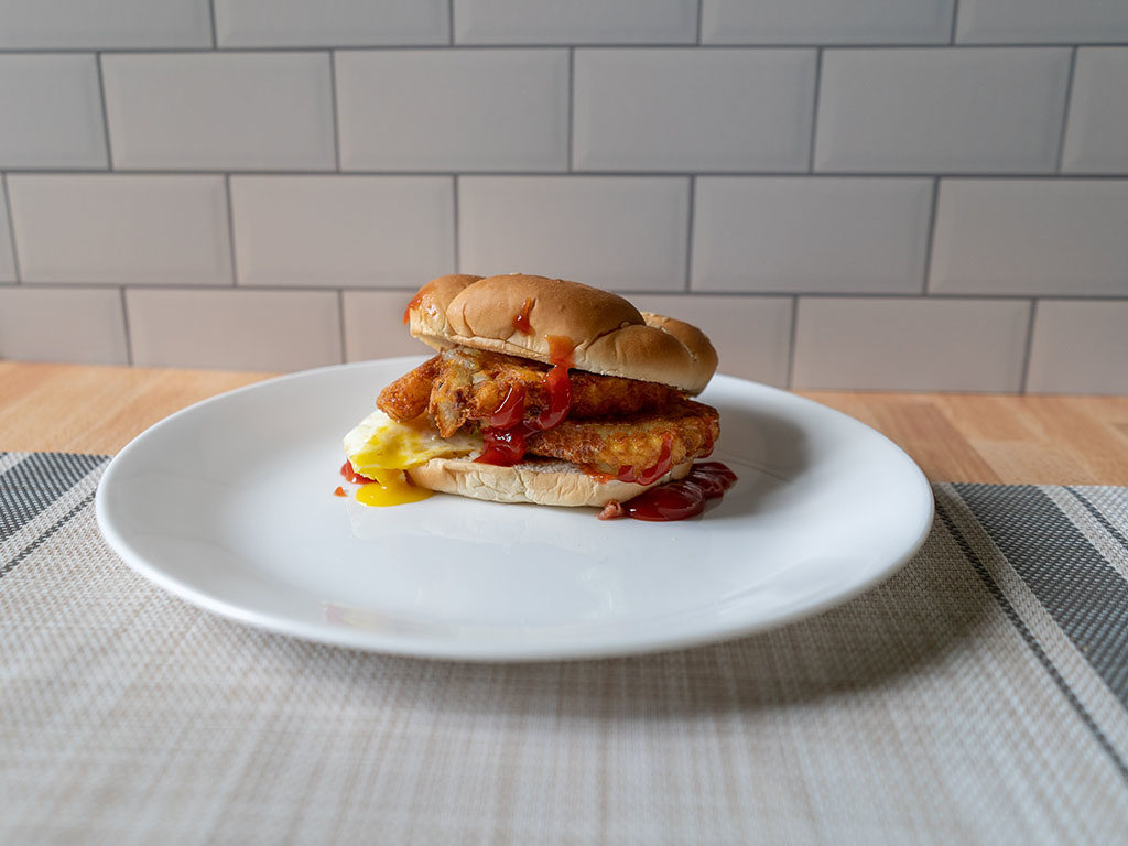 Walmart hash brown and egg bun