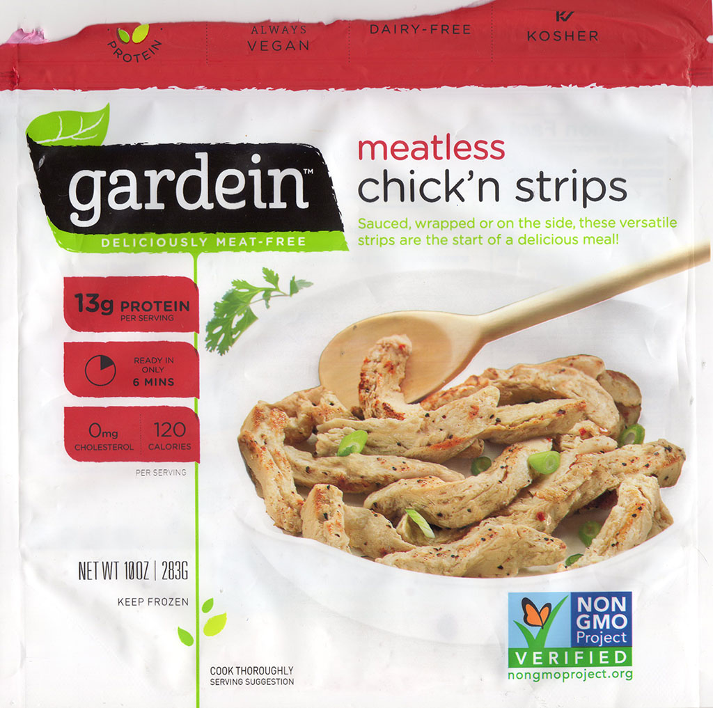 Gardein Meatless Chick'n Strips package front