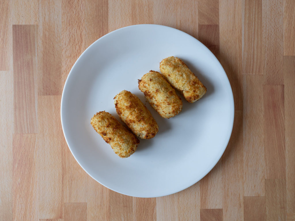 Air fried potato croquettes