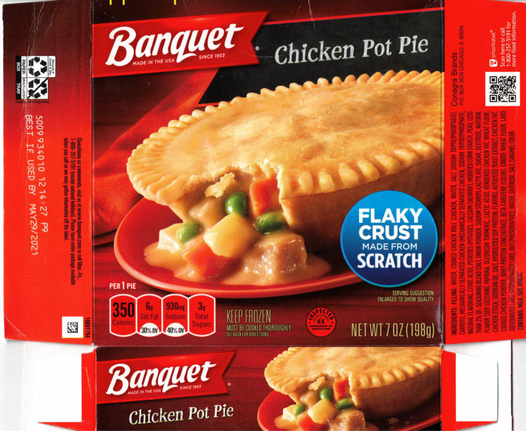 Banquet Chicken Pot Pie packaging front