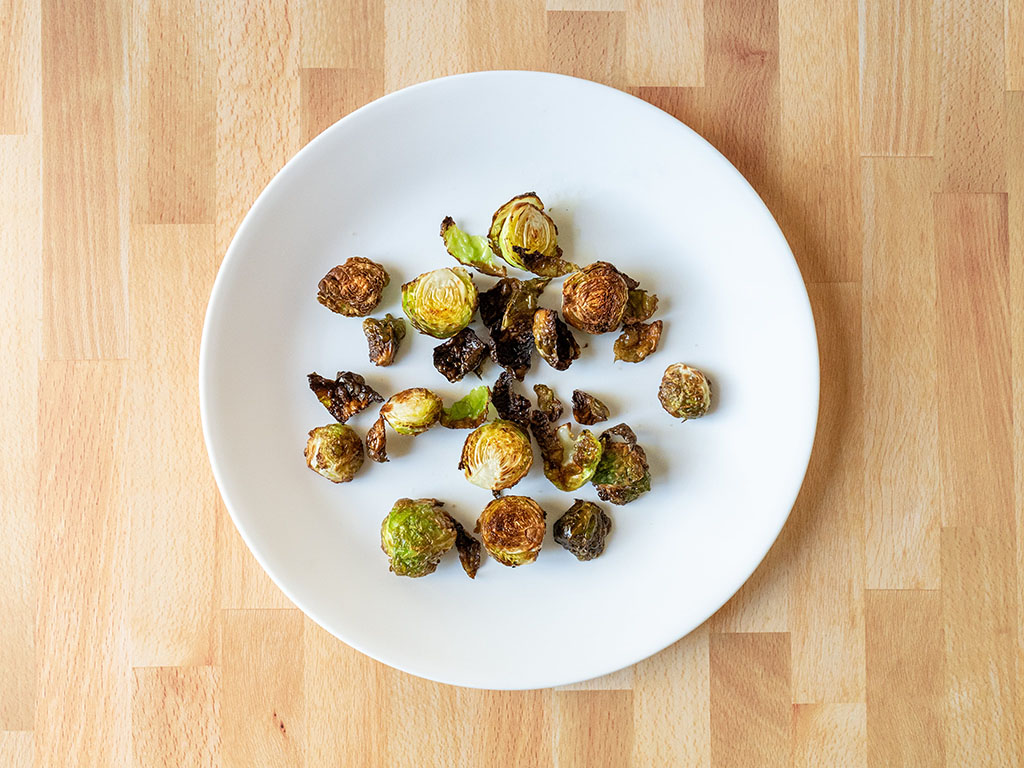 Air fried Brussels sprouts