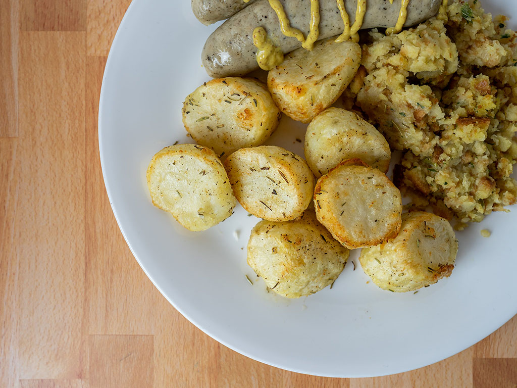 Air fried roast potatoes