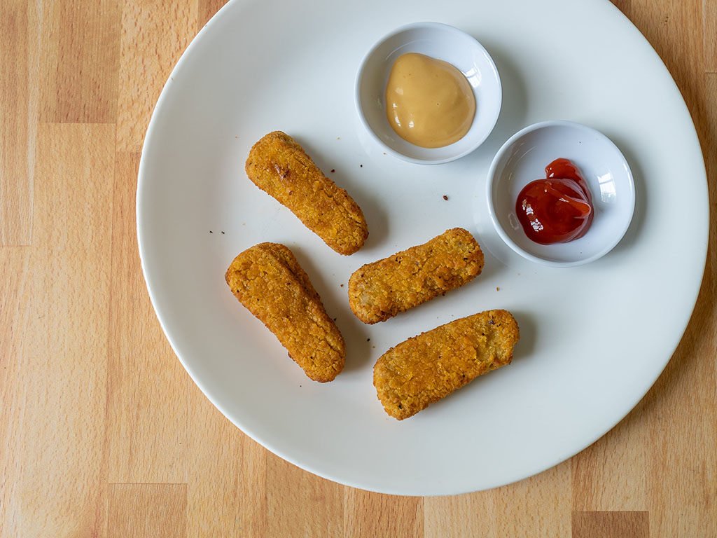 Air fried Mr Fowler's Breaded Chicken Nibblers